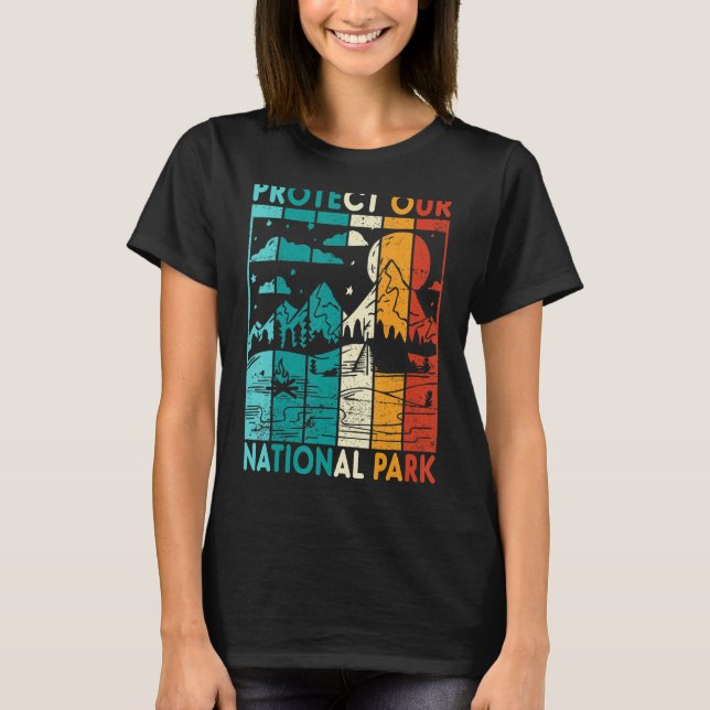 Camiseta Retro Sunset Proteja Nosso Parque Nacional Yellows (Frente)