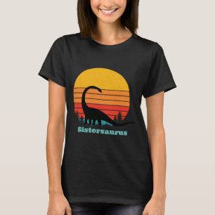 Camiseta Retro Sunset Sistersaurus
