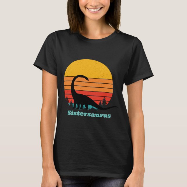 Camiseta Retro Sunset Sistersaurus (Frente)