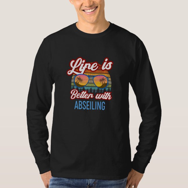 Camiseta Retro Sunset Slogan   With Abseiling (Frente)