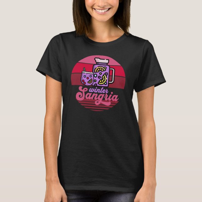 Camiseta Retro Sunset Winter Sangria (Frente)
