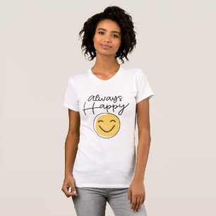 Camiseta Retro Sunshine "Sempre Feliz" - Smiley Vi