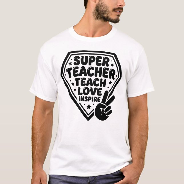 Camiseta Retro Super Professor Sinal de Paz (Frente)