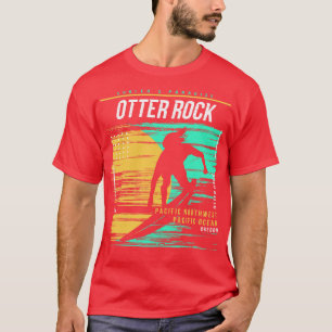 Camiseta Retro Surfing Otter Rock Oregon Vintage Surfer Bea
