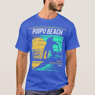 Camiseta Retro Surfing Poipu Beach Kauai Hawaii Vintage Sur