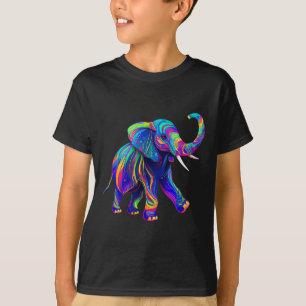 Camiseta Retro Synthwave anos 80 90 Elefante Tromba Acima C