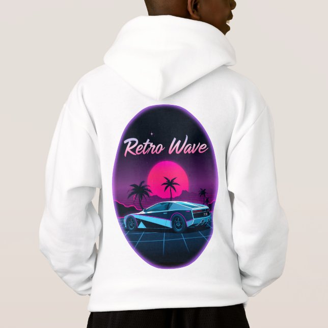Camiseta “Retro Synthwave” Back Print Hoodie (Verso)
