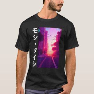 Camiseta Retro Synthwave Japonês Vaporwave Art Otaku, anos 