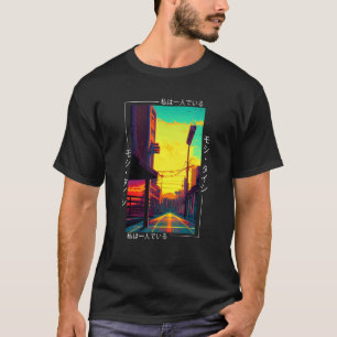Camiseta Retro Synthwave Japonês Vaporwave Art Otaku, anos 