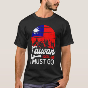 Camiseta Retro Taiwan Está Chamando E Eu Tenho Que Ir Bande