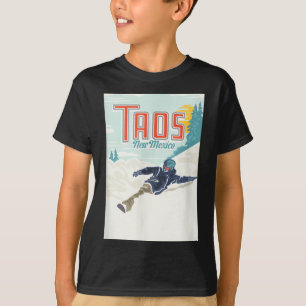 Camiseta Retro Taos Ski Valley Novo México Esquiando Snowbo