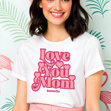 Retro Te Ama Mãe Dia de as mães Personalizado
