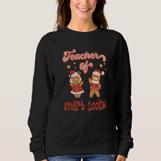 Camiseta Retro Teacher Of Smart Cookies Gingerbread Teacher (Frente)