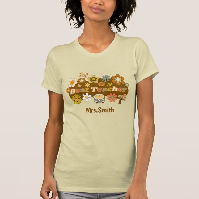 Camiseta Retro Teacher Tshirt (Frente)