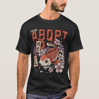 Camiseta Retro Team ABQPT Peixe Koi Japonês