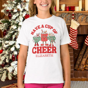 Camiseta Retro Tem Uma Xícara De Feliz Natal