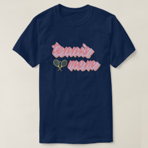 Camiseta Retro Tênis Mãe Texto E Raquets Design