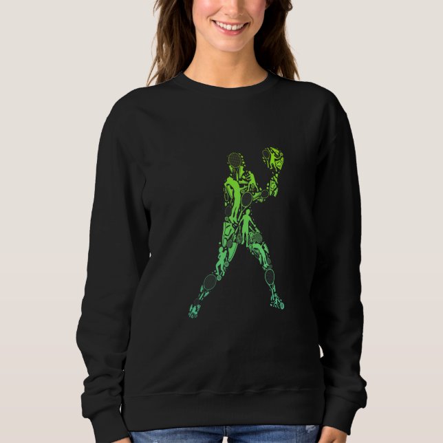 Camiseta Retro tennis player match ball man with bat (Frente)