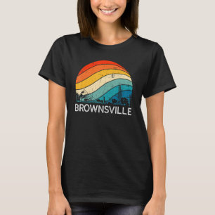Camiseta Retro Texas Brownsville Skyline Vintage Urban Skys