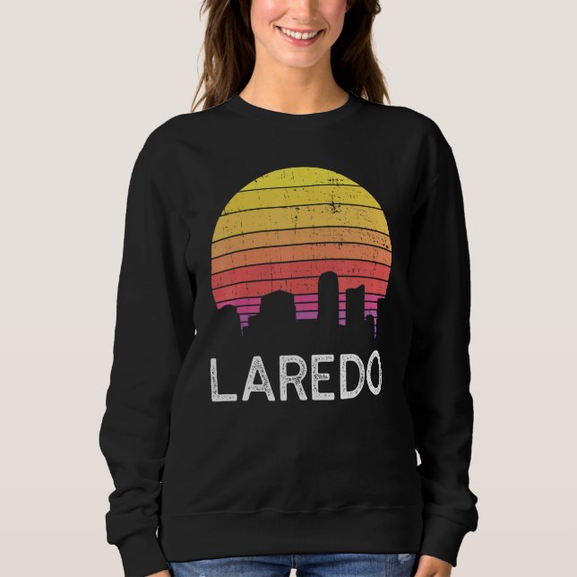 Camiseta Retro Texas Laredo Skyline Vintage Urban Buildings (Frente)