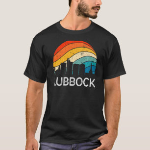 Camiseta Retro Texas Lubbock Skyline Vintage Urban Skyssuca