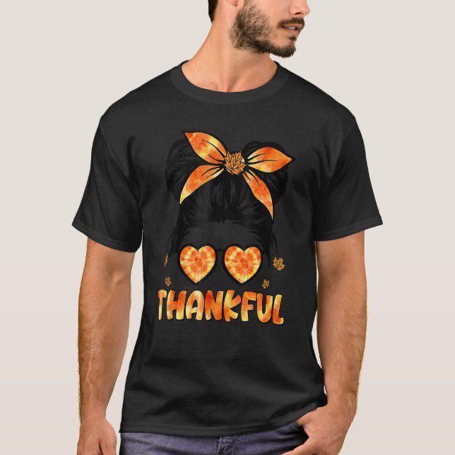 Camiseta Retro Thanksgiving Women Autumn Fall Leaves Thankf (Frente)
