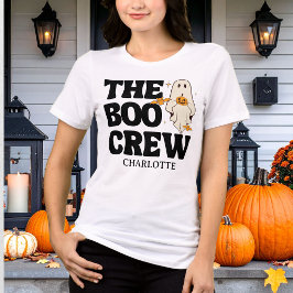 Camiseta Retro The Boo Crew Halloween Assustador