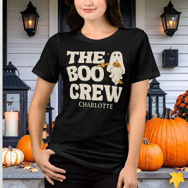 Camiseta Retro The Boo Crew Halloween Assustador