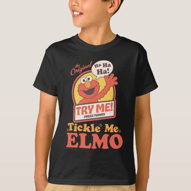 Camiseta Retro Tickle Me Elmo Aceno Gráfico (Frente)
