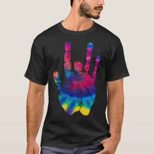 Camiseta Retro Tie Die Jerry Garcia Mão