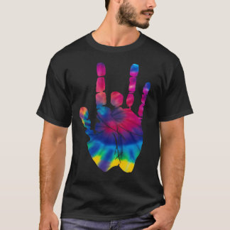 Camiseta Retro Tie Die Jerry Garcia Mão