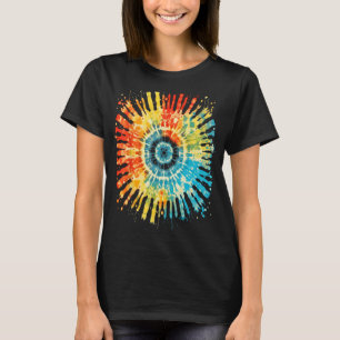 Camiseta Retro Tie Dye dos anos 70, Hippie - Gráfico A