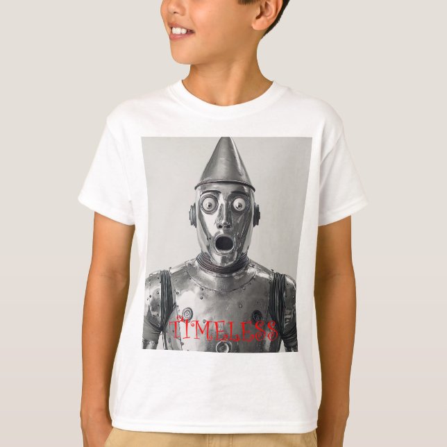 Camiseta Retro Tin Man Steampunk Armor (Frente)