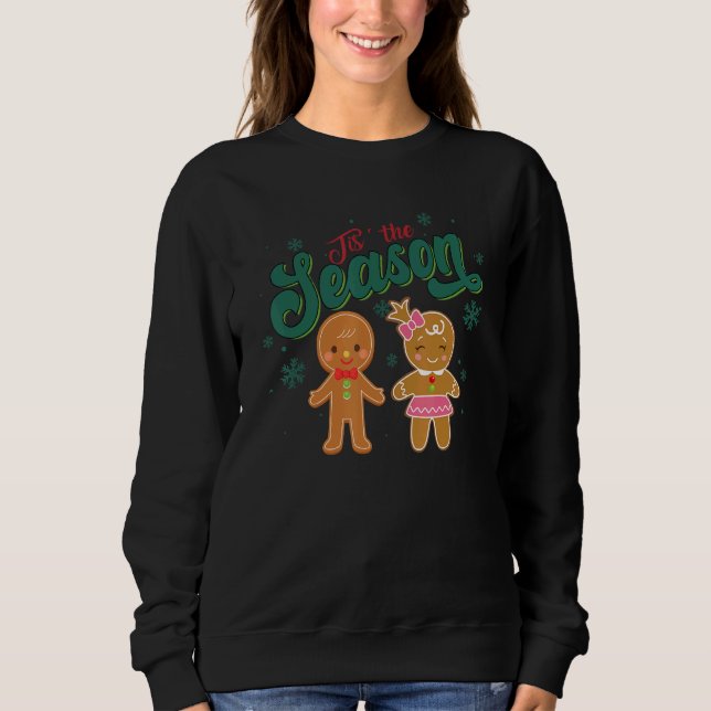 Camiseta Retro Tis The Season Ginger Christmas Groovy Xmas  (Frente)