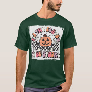 Camiseta Retro Tis The Season To Be Spooky Floral Pumpkin H