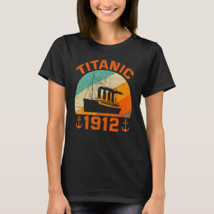 Camiseta Retro Titanic 1912 Navio de Cruzeiro Navio de Vint