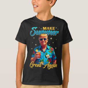 Camiseta Retro Torne Excelente De Verão Novamente Donald Tr