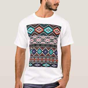 Camiseta Retro Tribal Navajo: Geométrico Sem Vista.