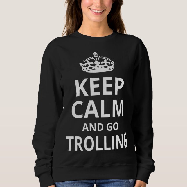 Camiseta Retro Trolling Fishing 'Keep Calm and Go Trolling  (Frente)
