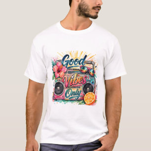 Camiseta Retro Tropical 'Apenas Boas Vibrações' Rá
