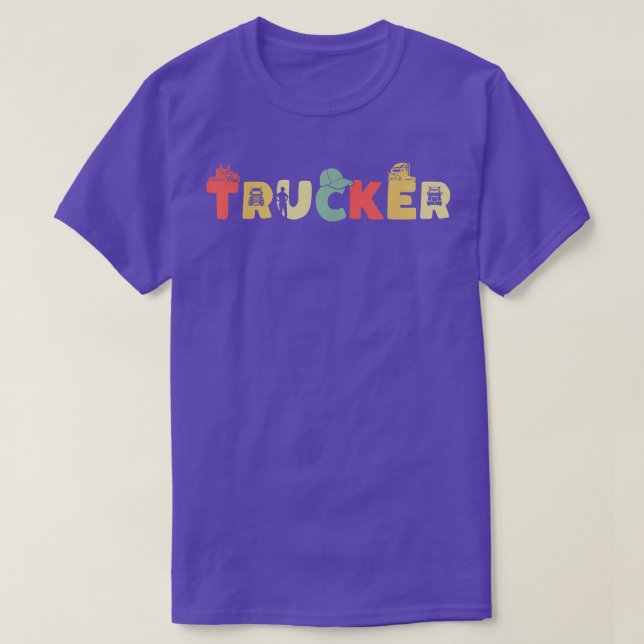 Camiseta Retro Truck Driver Trucking - Vintage Trucking Tru (Frente do Design)