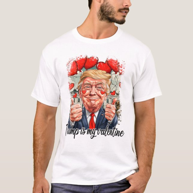 Camiseta Retro Trump É O Meu Namorados Trump Valentine Day (Frente)