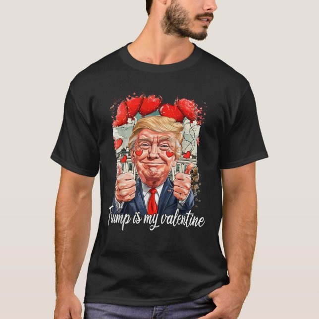 Camiseta Retro Trump É O Meu Namorados Trump Valentine Day (Frente)