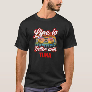 Camiseta Retro Tuna Sunset  With Tuna