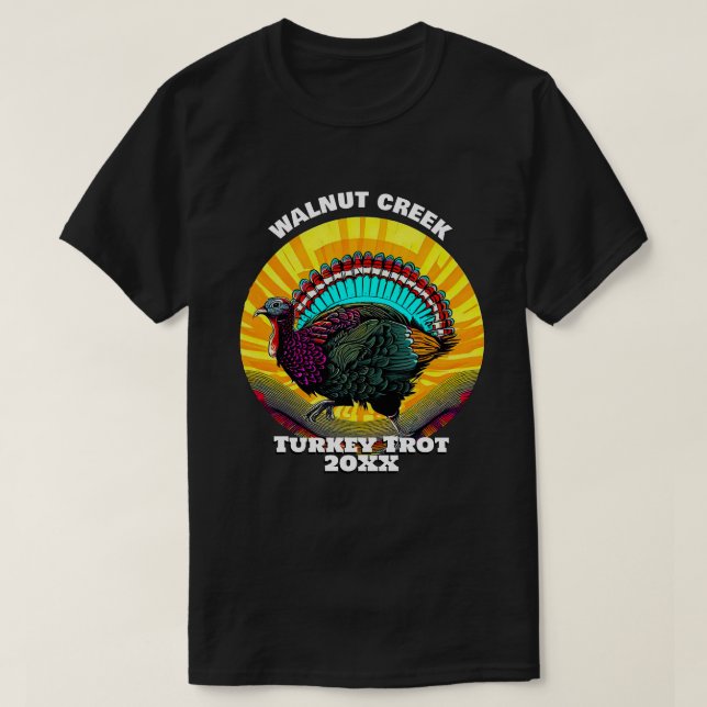 Camiseta Retro Turkey Trot (Frente do Design)