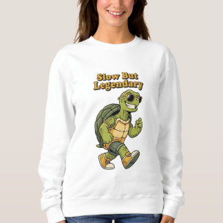 Camiseta Retro Turtle Slow But Legendary Women’s Sweatshirt