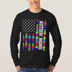 Camiseta Retro U Flag Autism Mimi Quebra-cabeça Autitic Awa