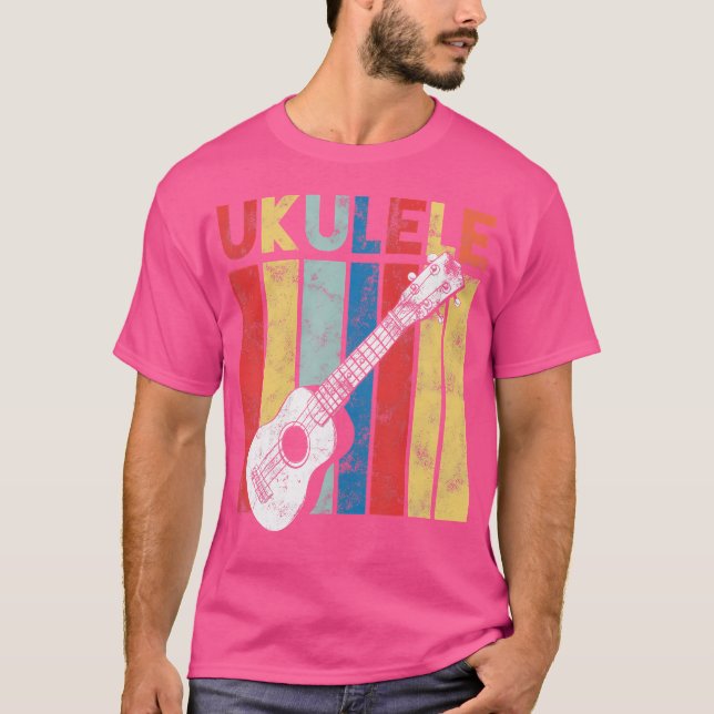 Camiseta Retro Ukulele Hawaii Musical Uke (Frente)
