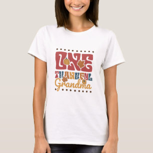Camiseta Retro Um Agradecida Vovó - Dia de Ação de Graças
