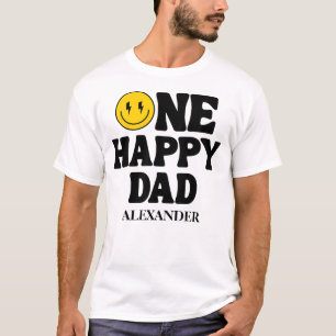 Camiseta Retro Um Feliz Sorriso Pai Aniversário
